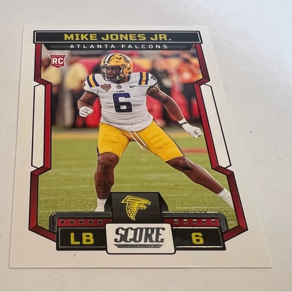 Trading card football 2023 Panini- Score # 395 Mike Jones JR. Rookie - Picture 3 of 8